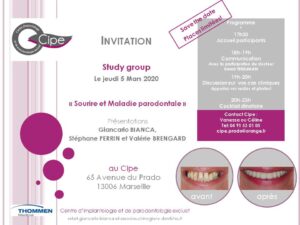 Invitation presentation sur le Sourire et la Maladie Parodontale